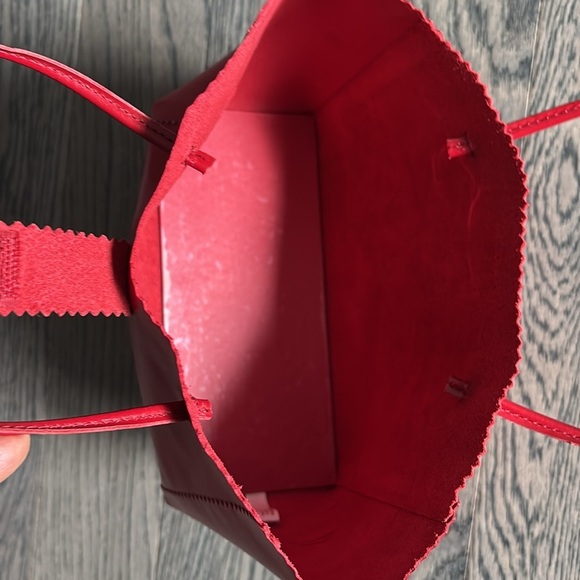 Hugo Vibrant Red leather small shopping tote Bag - Picture 6 of 17